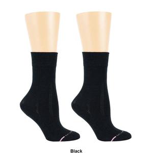 Womens Dr. Motion 2pk. Textured Diabetic Crew Socks alternate view