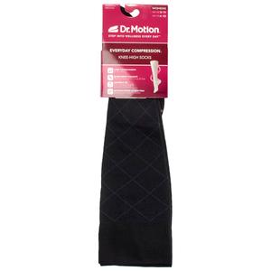 Womens Dr. Motion Diamond Pattern Knee High Socks alternate view