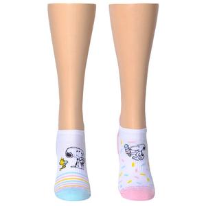 Womens Dr. Motion 2pk. Snoopy Ice Cream Compression Ankle Socks