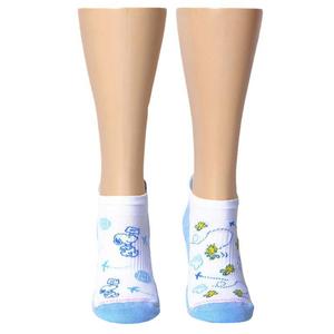 Womens Dr. Motion 2pk. Snoopy Blue Compression Ankle Socks alternate view