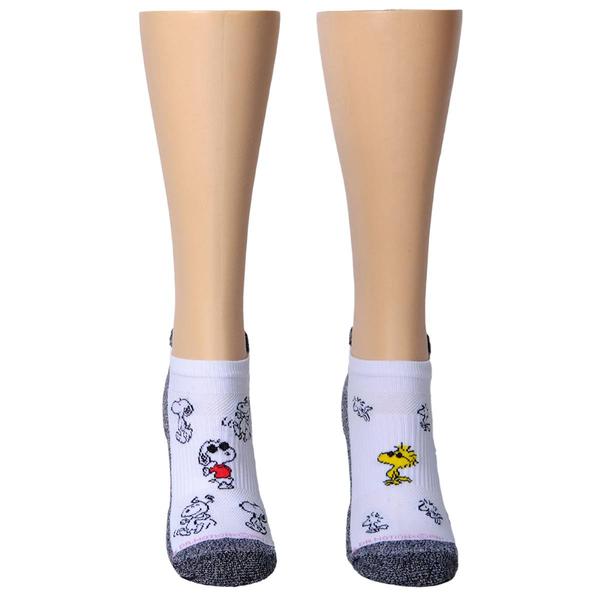Womens Dr. Motion 2pk. Snoopy Compression Ankle Socks