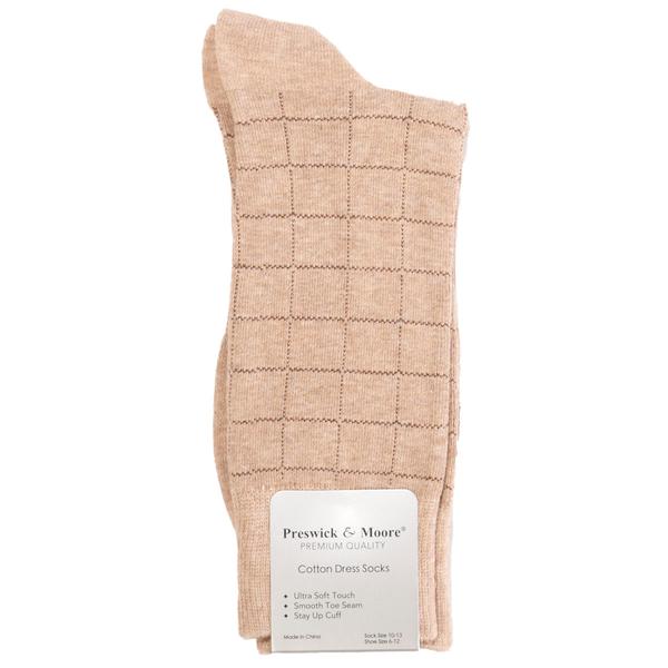 Mens Preswick & Moore(R) Pindot Grid Dress Socks