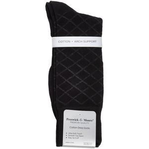 Mens Preswick & Moore(R) Diamond Texture Crew Socks