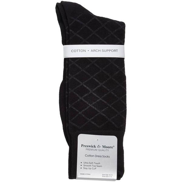 Mens Preswick & Moore(R) Diamond Texture Crew Socks alternate view