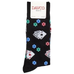 Mens Davco(R) Poker Game Crew Socks