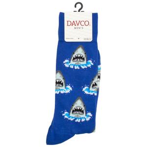 Mens Davco(R) Sharkhead Crew Socks
