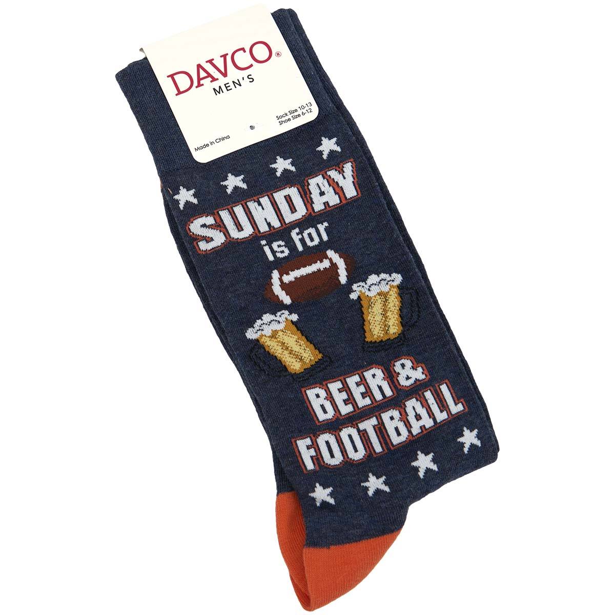 Mens Davco Sunday Beer And Football Socks