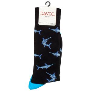 Mens Davco(R) Swodrfish Crew Socks