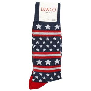 Mens Davco(R) Classic Americana Crew Socks