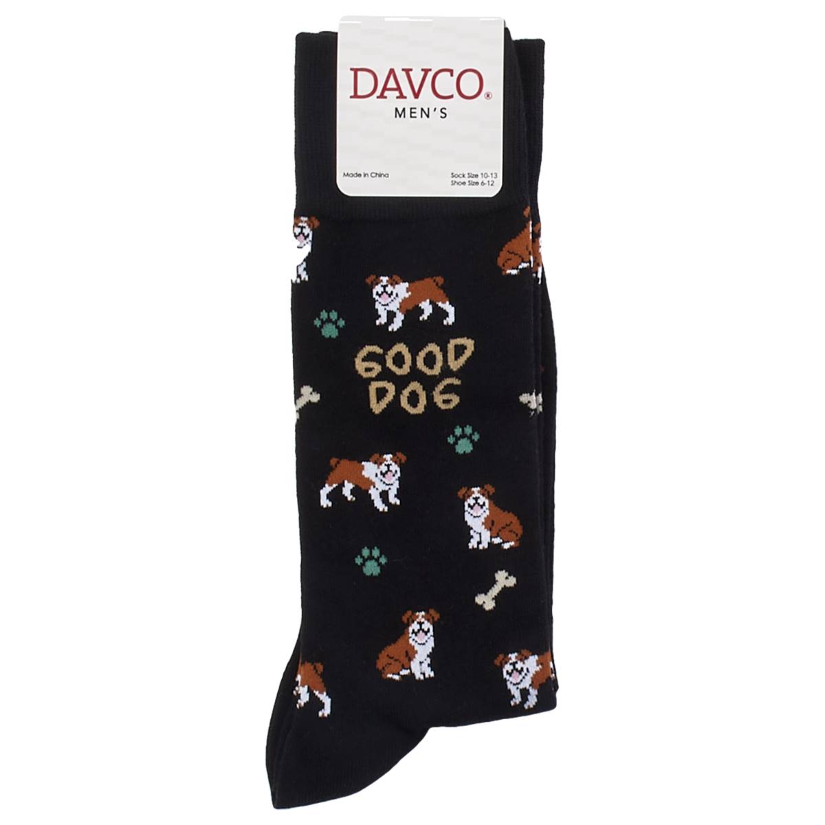 Mens Davco Dog & Bone Socks