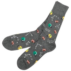 Mens Davco(R) Football Play Crew Socks - Grey Heather