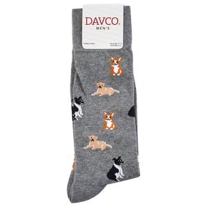 Mens Davco(R) Assorted Dogs Crew Socks