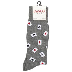Mens Davco(R) Tossed Playing Cards Crew Socks
