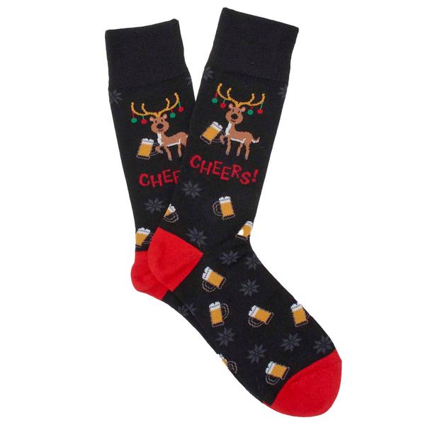 Mens Davco(R) Merry Reindeer Crew Socks