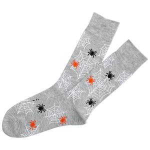 Mens Davco(R) Halloween Spiders & Webs Crew Socks