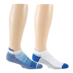 Mens Dr. Motion(R) 2pk. Ankle Compression Socks - White/Blue alternate view