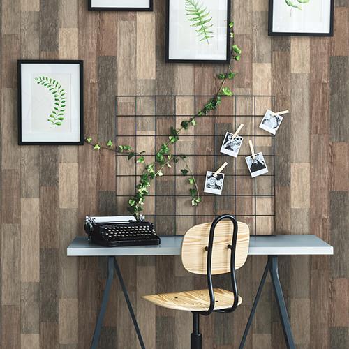 RoomMates(R) Dark Weathered Plank Peel & Stick Wallpaper alternate view