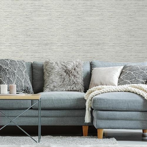 RoomMates(R) Grasscloth Blue Peel & Stick Wallpaper