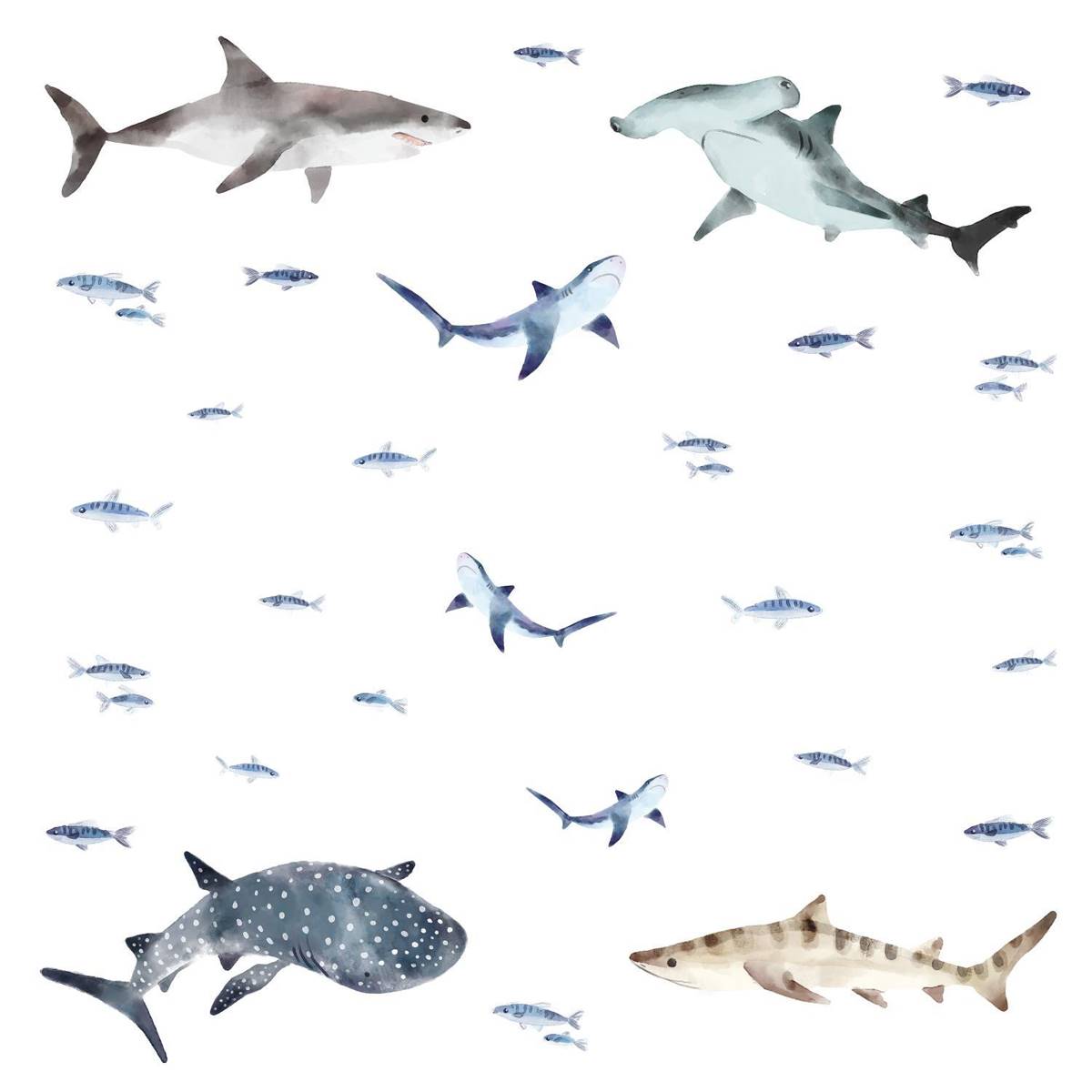 RoomMates(R) Sharks Peel & Stick Wall Decal Set