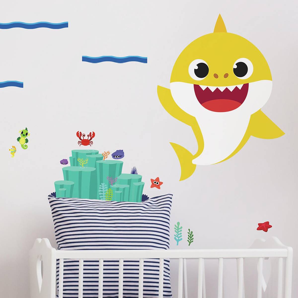RoomMates(R) Baby Shark Peel & Stick Giant Wall Decal Set