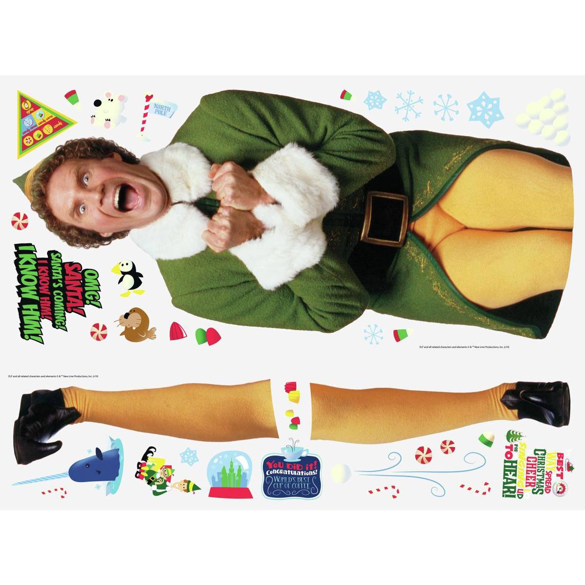 RoomMates(R) Buddy The Elf Peel & Stick Giant Wall Decals