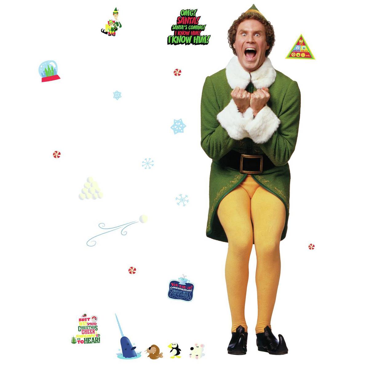 RoomMates(R) Buddy The Elf Peel & Stick Giant Wall Decals