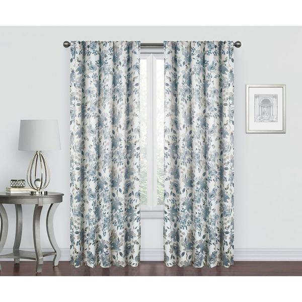 Regal Arabella Floral Print Rod Pocket Curtain Panel