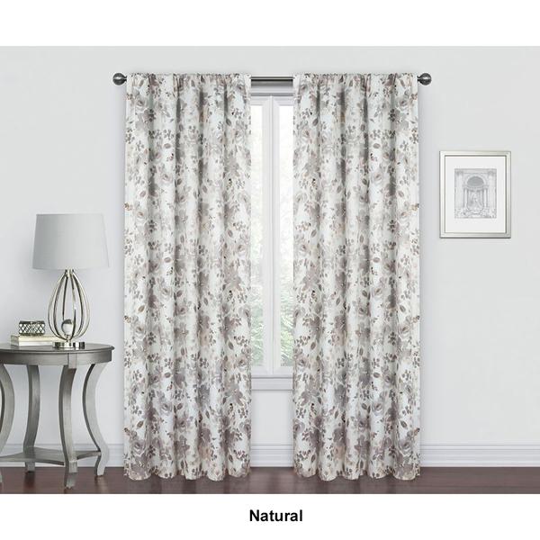 Regal Arabella Floral Print Rod Pocket Curtain Panel alternate view