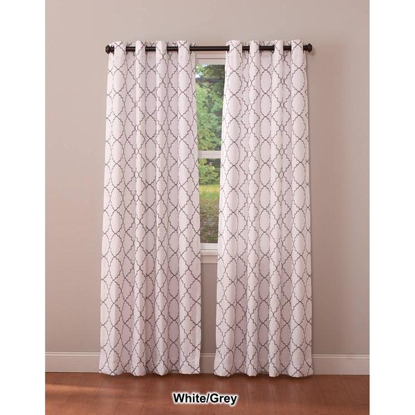 Lakewood Embroidered Room Darkening Grommet Curtain Panel alternate view