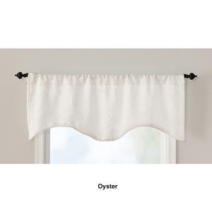 Devin Leaf Jacquard Lined Rod Pocket Valance - 50x18 alternate view