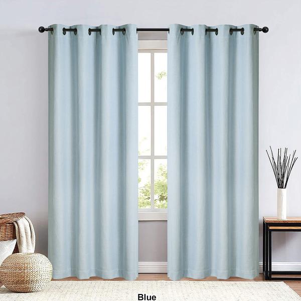 Sunshield Linen Blend 100% Blackout Grommet Curtains alternate view