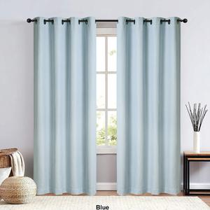 Sunshield Linen Blend 100% Blackout Grommet Curtains alternate view