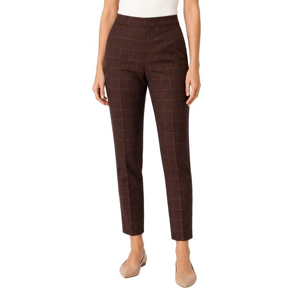 Womens Zac & Rachel Pull On Plaid Slim Leg Pants alternate view