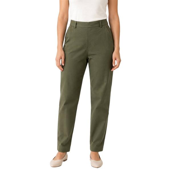 Womens Zac & Rachel Solid Front Pleat Pull On Pants alternate view