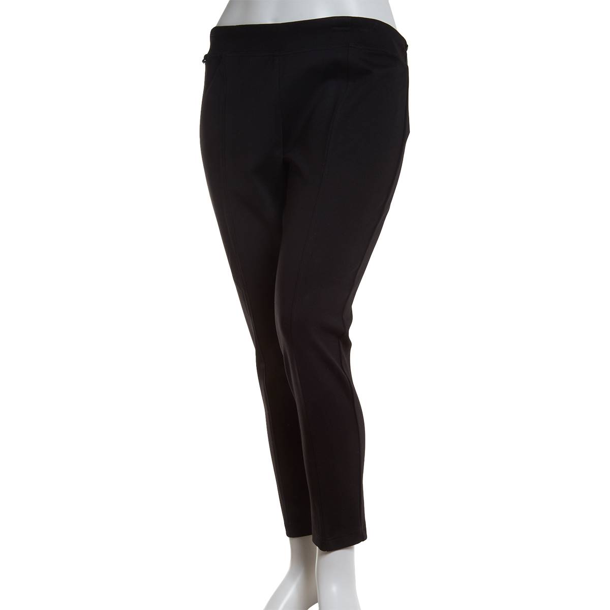 Petite Zac & Rachel Solid Compression Hardware Waist Pants