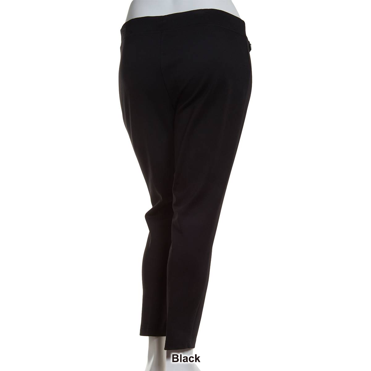 Petite Zac & Rachel Solid Compression Hardware Waist Pants