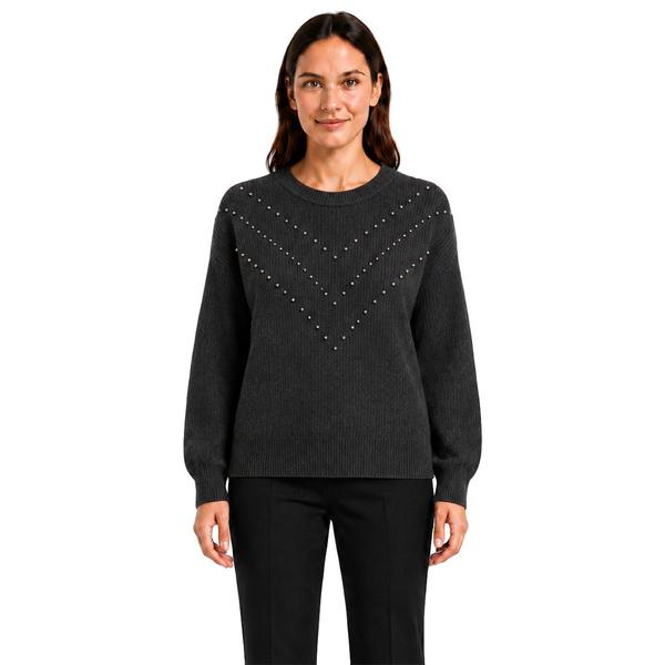 Womens Zac & Rachel Long Sleeve Chevron Embellished Sweater
