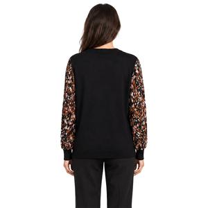 Womens Zac & Rachel Long Abstract Chiffon Sleeve Sweater alternate view