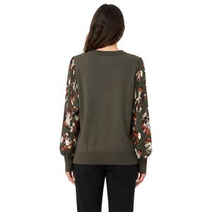 Petite Zac & Rachel Floral Bishop Sleeve Sweater alternate view