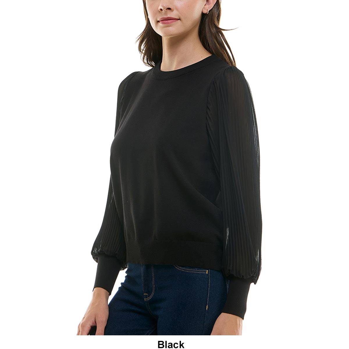 Petites Zac & Rachel Long Sleeve Chiffon Blouse