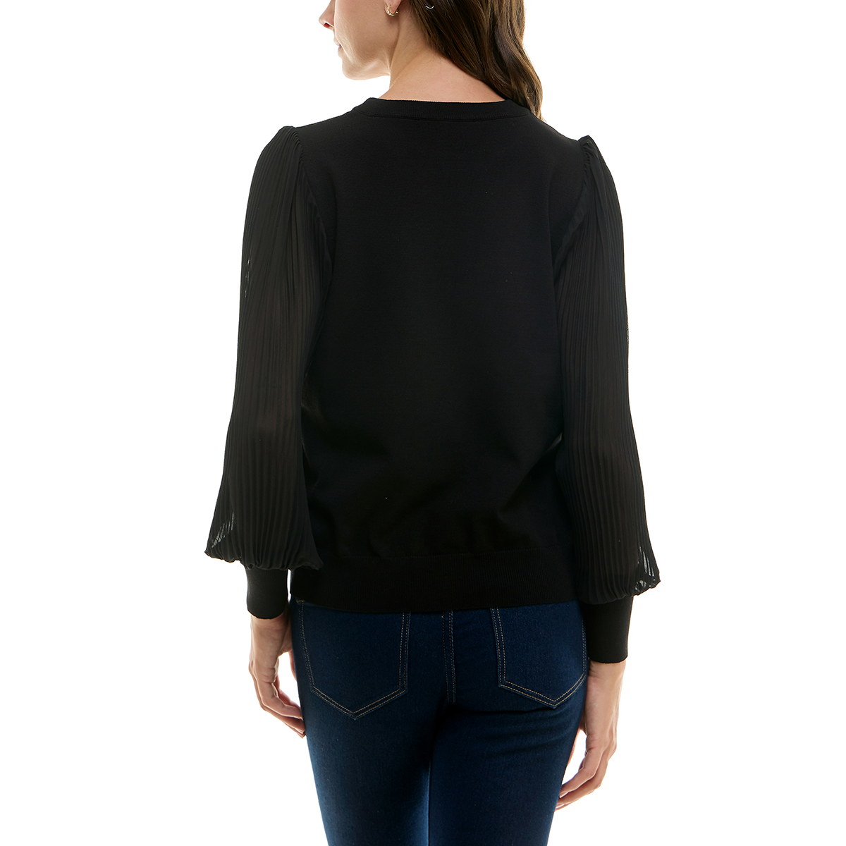 Petites Zac & Rachel Long Sleeve Chiffon Blouse