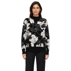 Womens Zac & Rachel Long Sleeve Mock Neck Floral Sweater alternate view