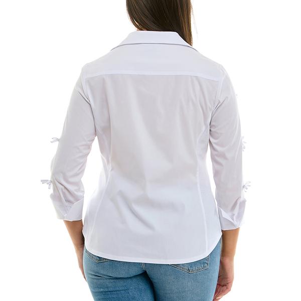 Womens Zac & Rachel 3/4 Bow Sleeve Casual Button Down alternate view