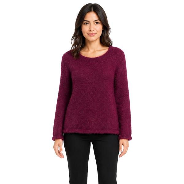 Womens Zac & Rachel Long Sleeve Eyelash Crew Neck Sweater alternate view