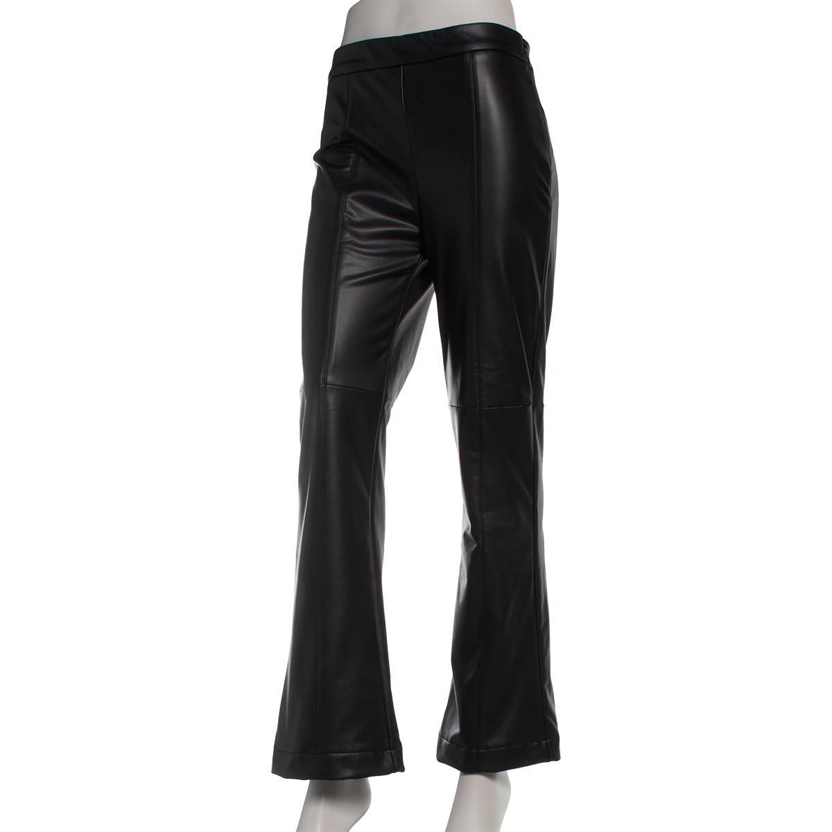 Womens Nicole Miller Vegan Leather Pull On Pants