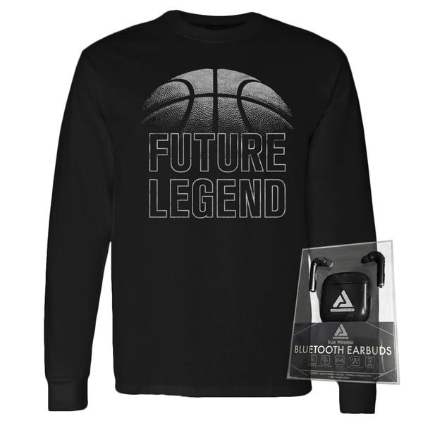 Boys (8-20) Future Legend Ball Long Sleeve Tee with Earbuds