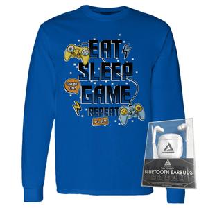 Boys (8-20) Extreme Savage Gamer Long Sleeve Tee with Earbuds