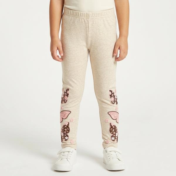 Girls (4-6x) Freestyle Revolution Puff Butterfly Leggings