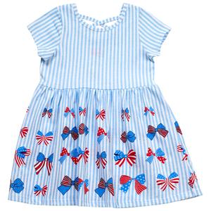 Girls (4-6x) Freestyle Revolution American Bows Stripe Dress alternate view
