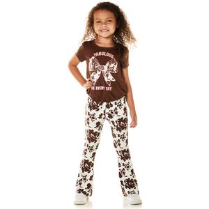 Girls (4-6x) Freestyle Revolution Fabulous Tee w/ Cow Leggings